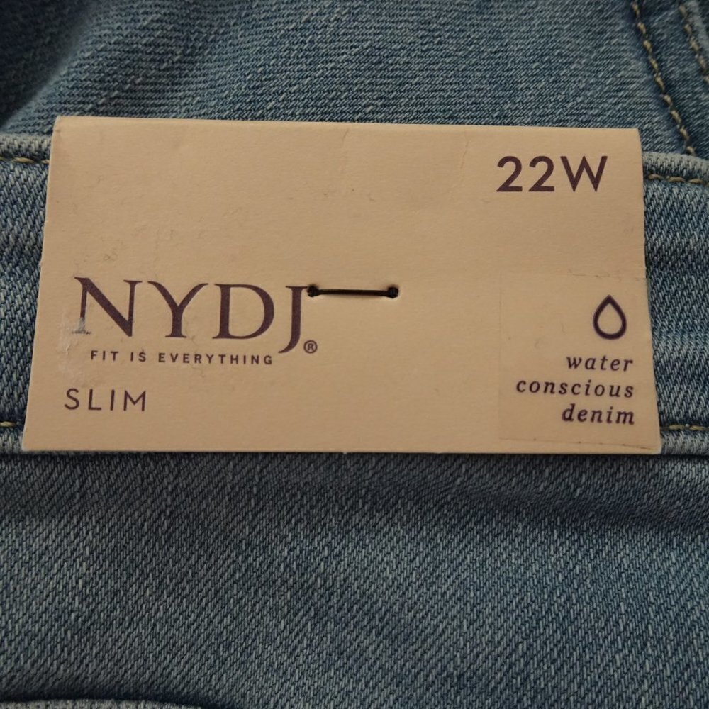 NYDJ Sheri Slim Ankle Jeans Women's Plus Size 22W Blue Stretch Denim - Picture 7 of 12